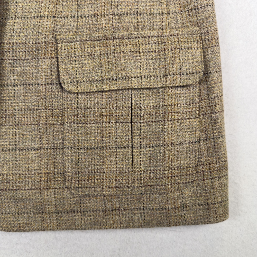 Vintage TALBOTS Wool Tweed Blazer Jacket Italian Fabric Plaid Made in USA Sz 10 - Picture 5 of 13